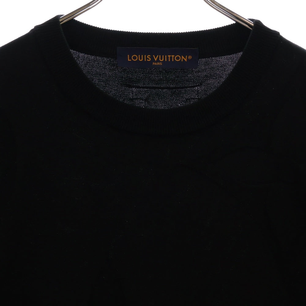LOUIS VUITTON(ルイヴィトン) 25SS モノグラムショートスリーブコットンクルーネック コットンニットTシャツ RM251M9 AUR HSN06W ブラック