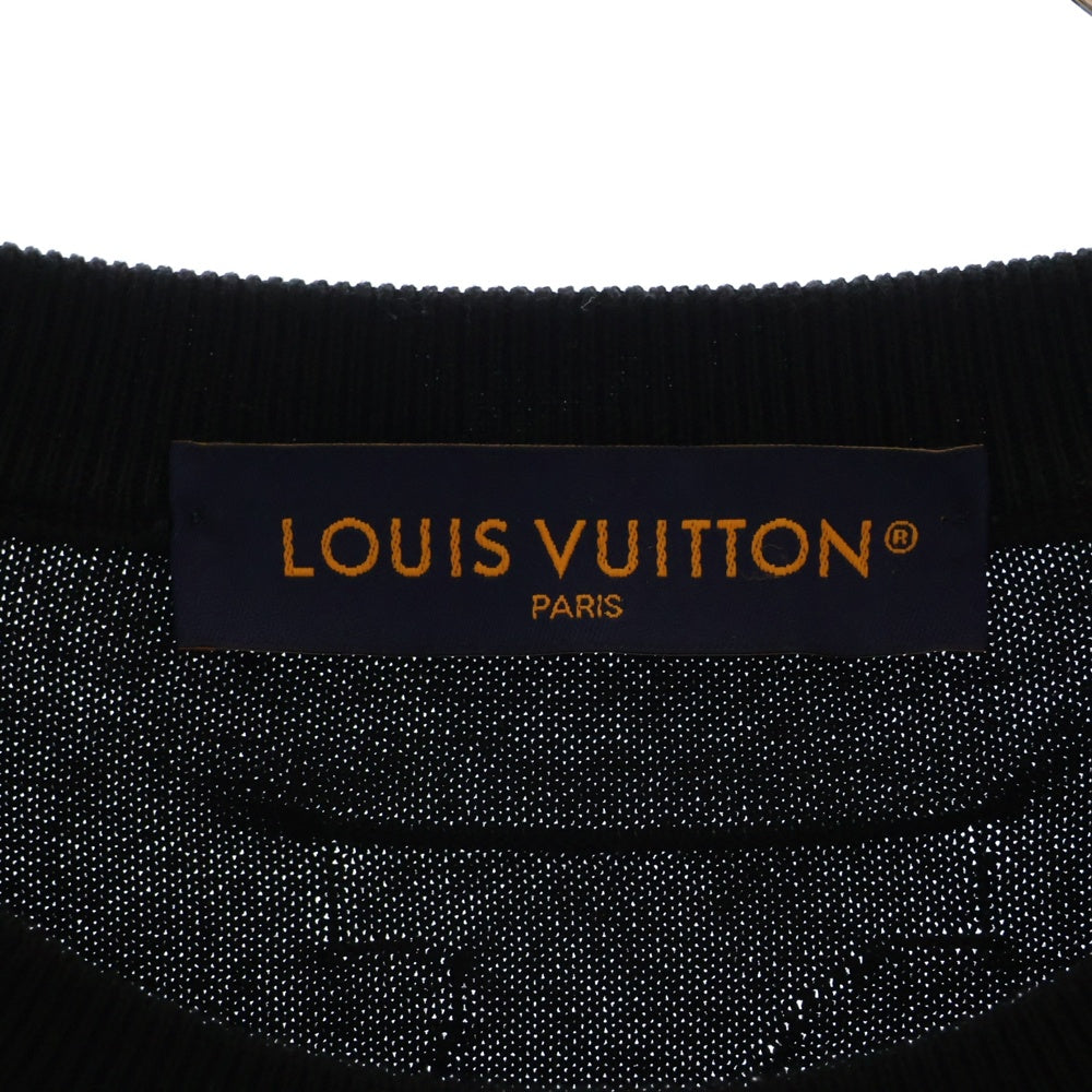 LOUIS VUITTON(ルイヴィトン) 25SS モノグラムショートスリーブコットンクルーネック コットンニットTシャツ RM251M9 AUR HSN06W ブラック