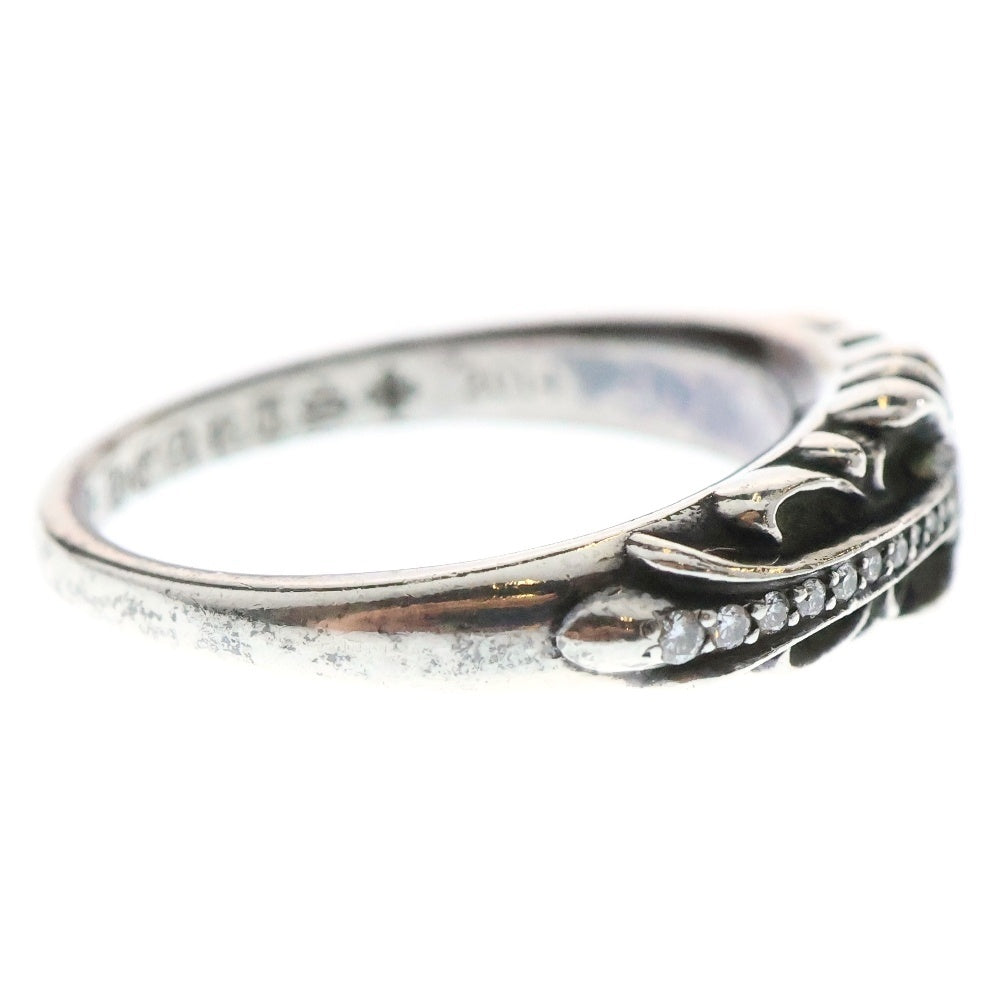 CHROME HEARTS(クロムハーツ) BABY CLSC P D ベイビークラシックフローラルクロス PAVEダイヤ シルバーリング