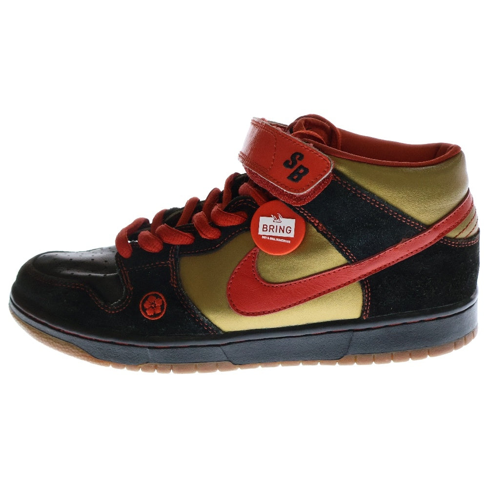 NIKE SB(ナイキエスビー) 【観賞用 2007年製】 Dunk Mid Money Cat ダンク マネーキャット ミッドカットスニーカー ブラック/レッド/ゴールド 27.5cm 314383-061