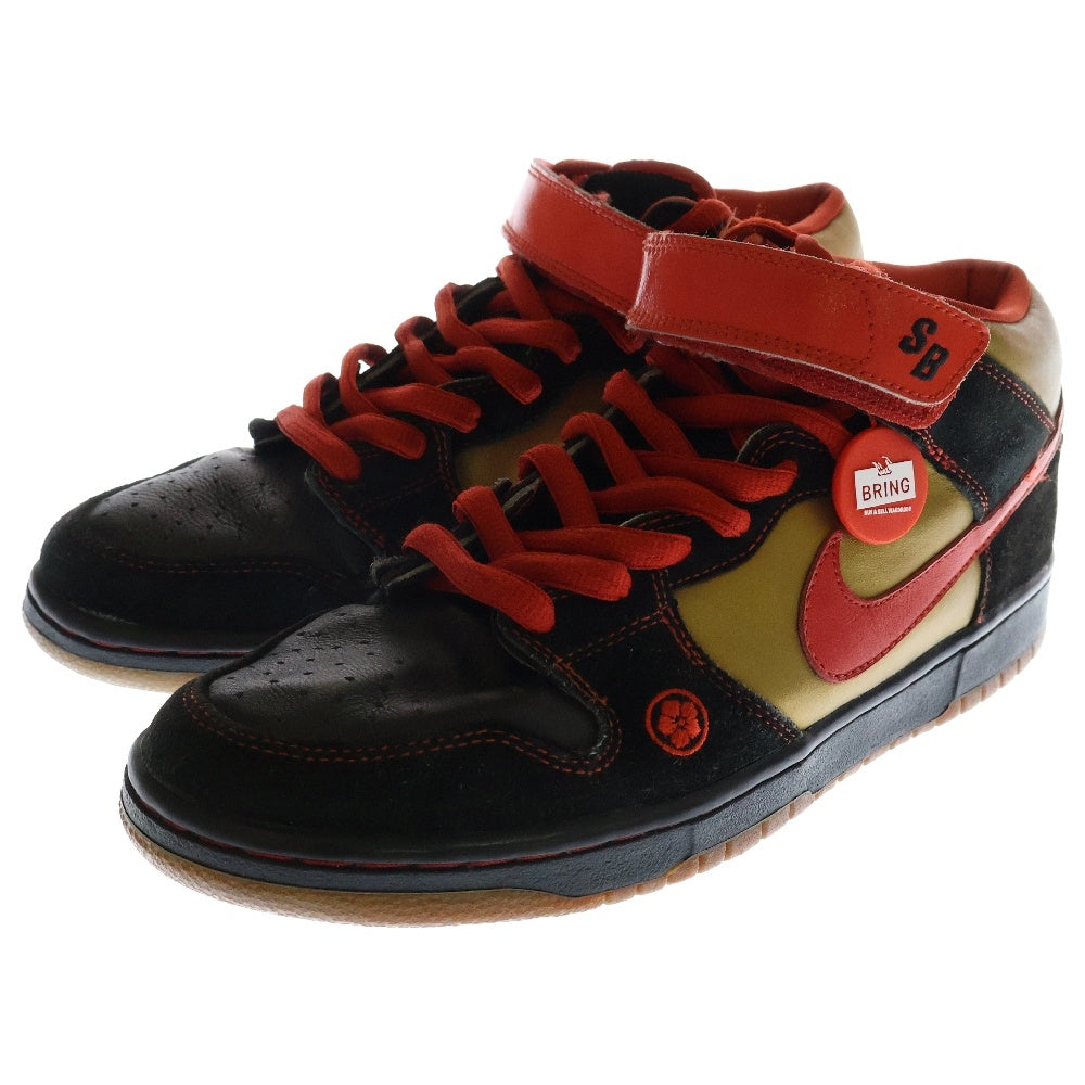 NIKE SB(ナイキエスビー) 【観賞用 2007年製】 Dunk Mid Money Cat ダンク マネーキャット ミッドカットスニーカー ブラック/レッド/ゴールド 27.5cm 314383-061