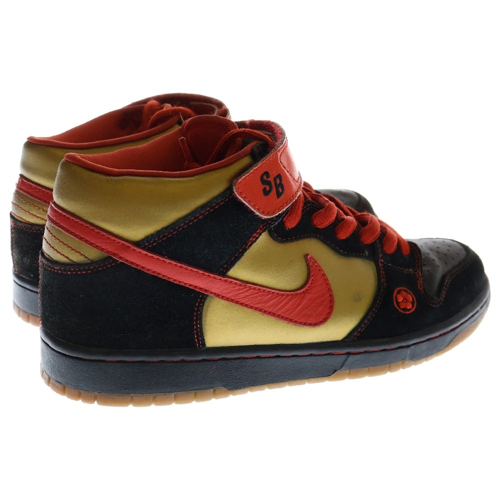 NIKE SB(ナイキエスビー) 【観賞用 2007年製】 Dunk Mid Money Cat ダンク マネーキャット ミッドカットスニーカー ブラック/レッド/ゴールド 27.5cm 314383-061