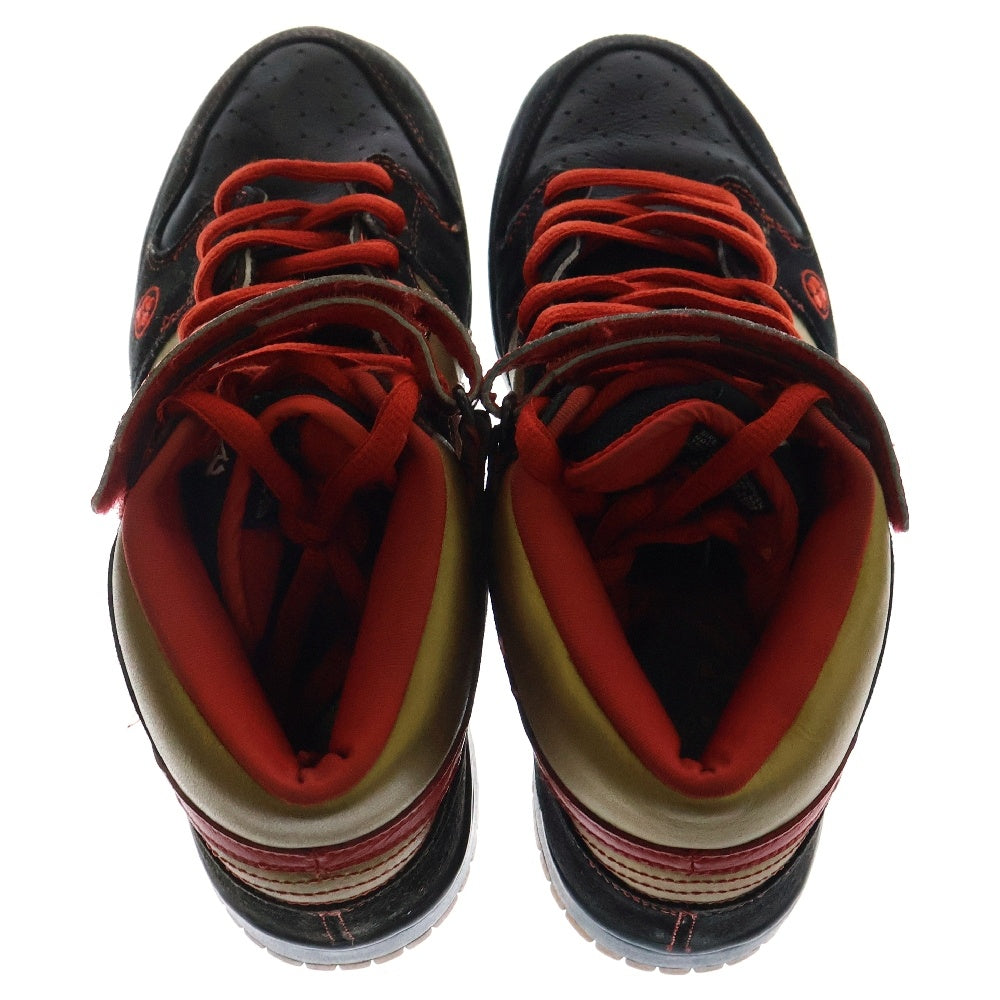 NIKE SB(ナイキエスビー) 【観賞用 2007年製】 Dunk Mid Money Cat ダンク マネーキャット ミッドカットスニーカー ブラック/レッド/ゴールド 27.5cm 314383-061