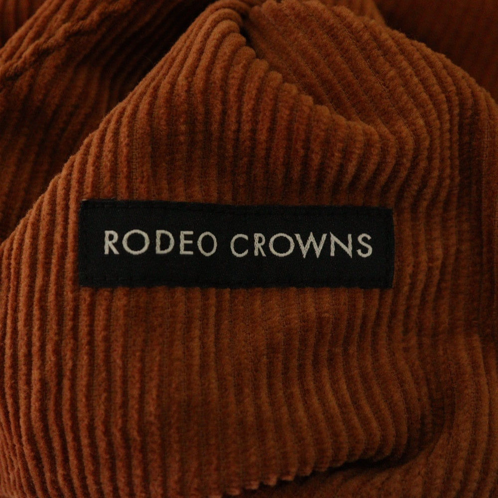 RODEO CROWNS WIDE BOWL(ロデオクラウンズ ワイドボウル) コーデュロイ/ナイロン リバーシブル フーディージャケット オレンジ/ベージュ 420CAH30-0590