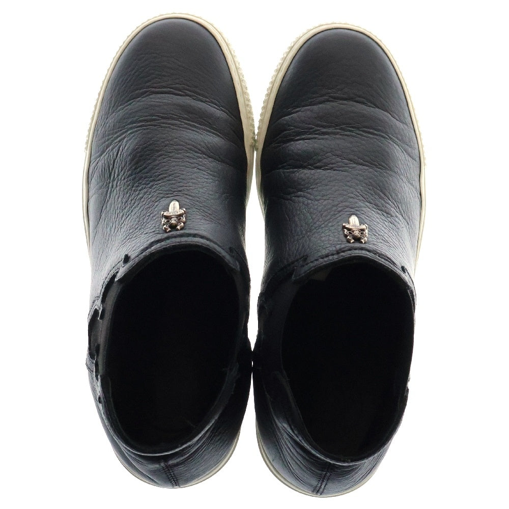 CHROME HEARTS(クロムハーツ) DAGGER MID TOP ダガー レザースリッポンスニーカー レディース ブラック