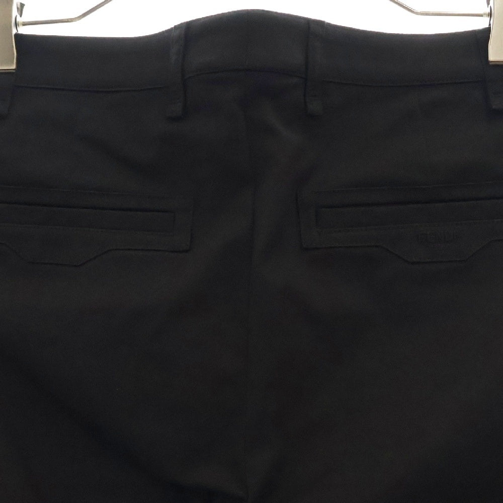 FENDI(フェンディ) コットン スラックスパンツ ブラック FB0683 AFE5