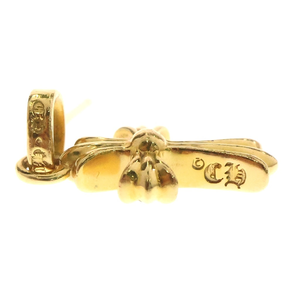 CHROME HEARTS(クロムハーツ) 22K BBY F PPRCHN P/DIA ベイビーファットクロス ドロップピアス PAVEダイヤ ゴールド BCA018