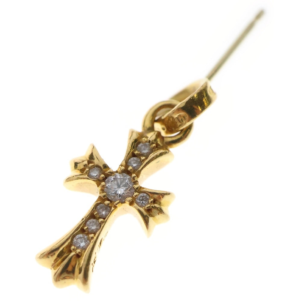 CHROME HEARTS(クロムハーツ) 22K BBY F PPRCHN P/DIA ベイビーファットクロス ドロップピアス PAVEダイヤ ゴールド BCA018