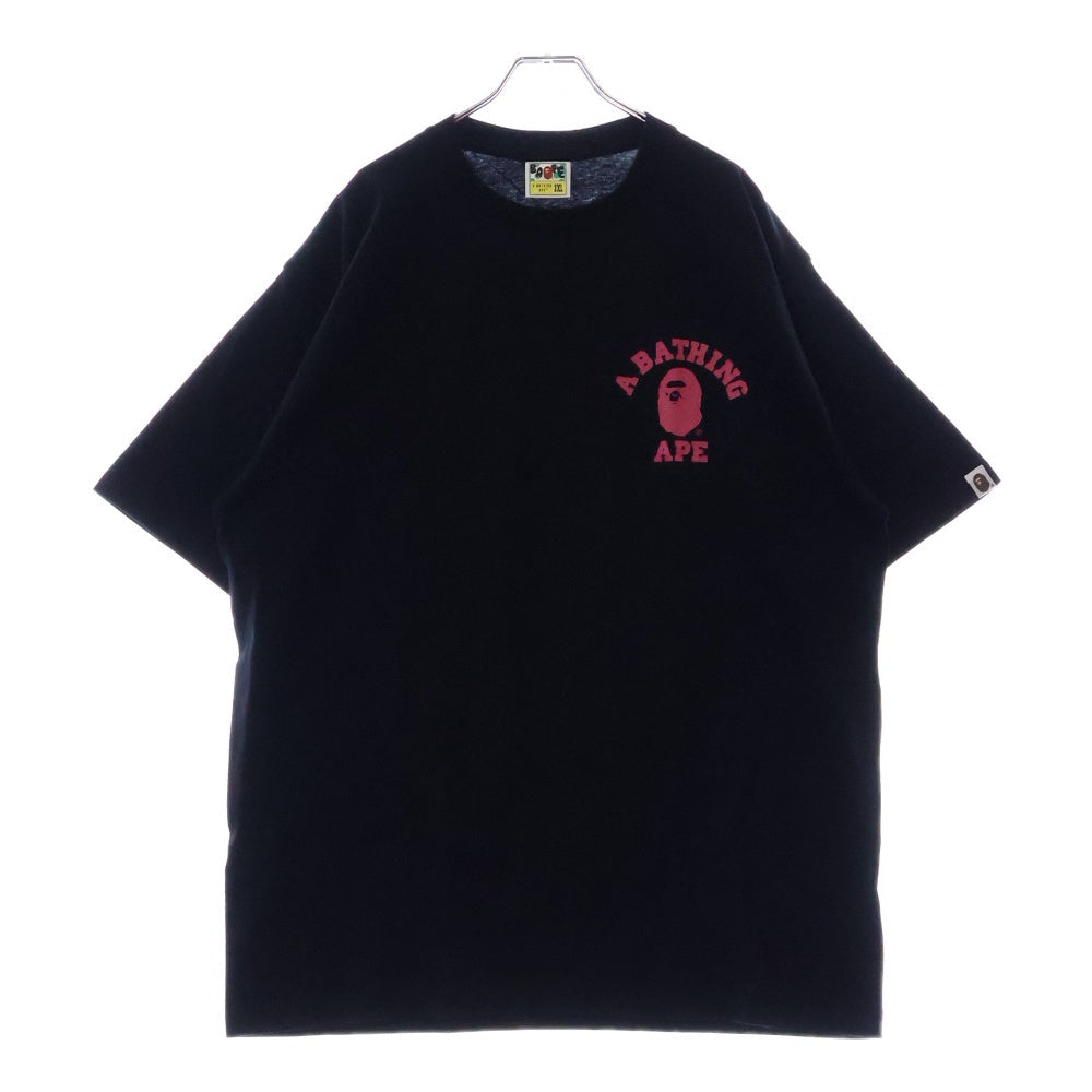 A BATHING APE(アベイシングエイプ) ABC CAMO COLLEGE ATS TEE ABC カモ カレッジ ATS 半袖Tシャツカットソー ブラック