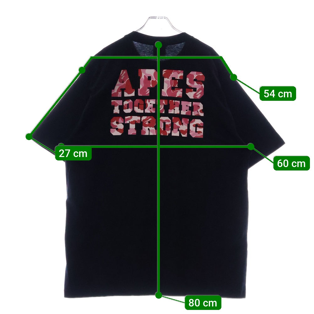 A BATHING APE(アベイシングエイプ) ABC CAMO COLLEGE ATS TEE ABC カモ カレッジ ATS 半袖Tシャツカットソー ブラック