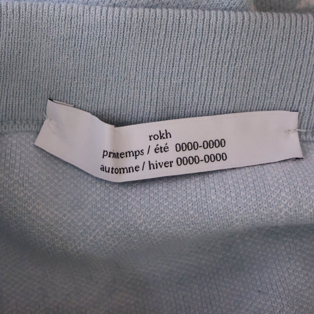 rokh(ロク) モノグラム ニットスカート ロゴ スカート レディース ブルー