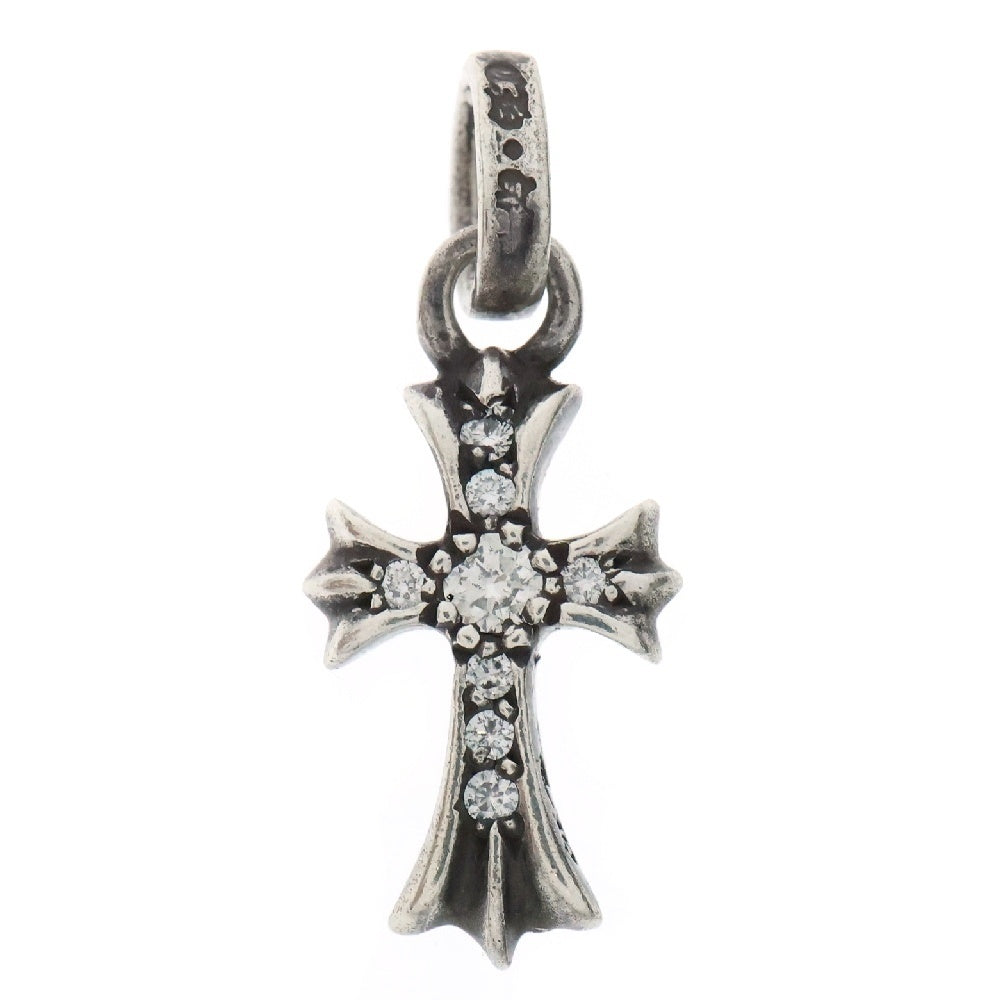 CHROME HEARTS(クロムハーツ) CRS BBYFAT P DMND ベイビーファットクロス PAVEダイヤ ペンダントトップ シルバー BCA234