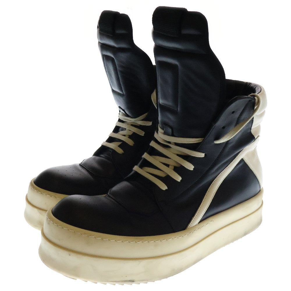 Rick Owens(リックオウエンス) MEGA BUMPER GEOBASKET メガバンパー ジオバスケット レザーハイカットスニーカー ブラック