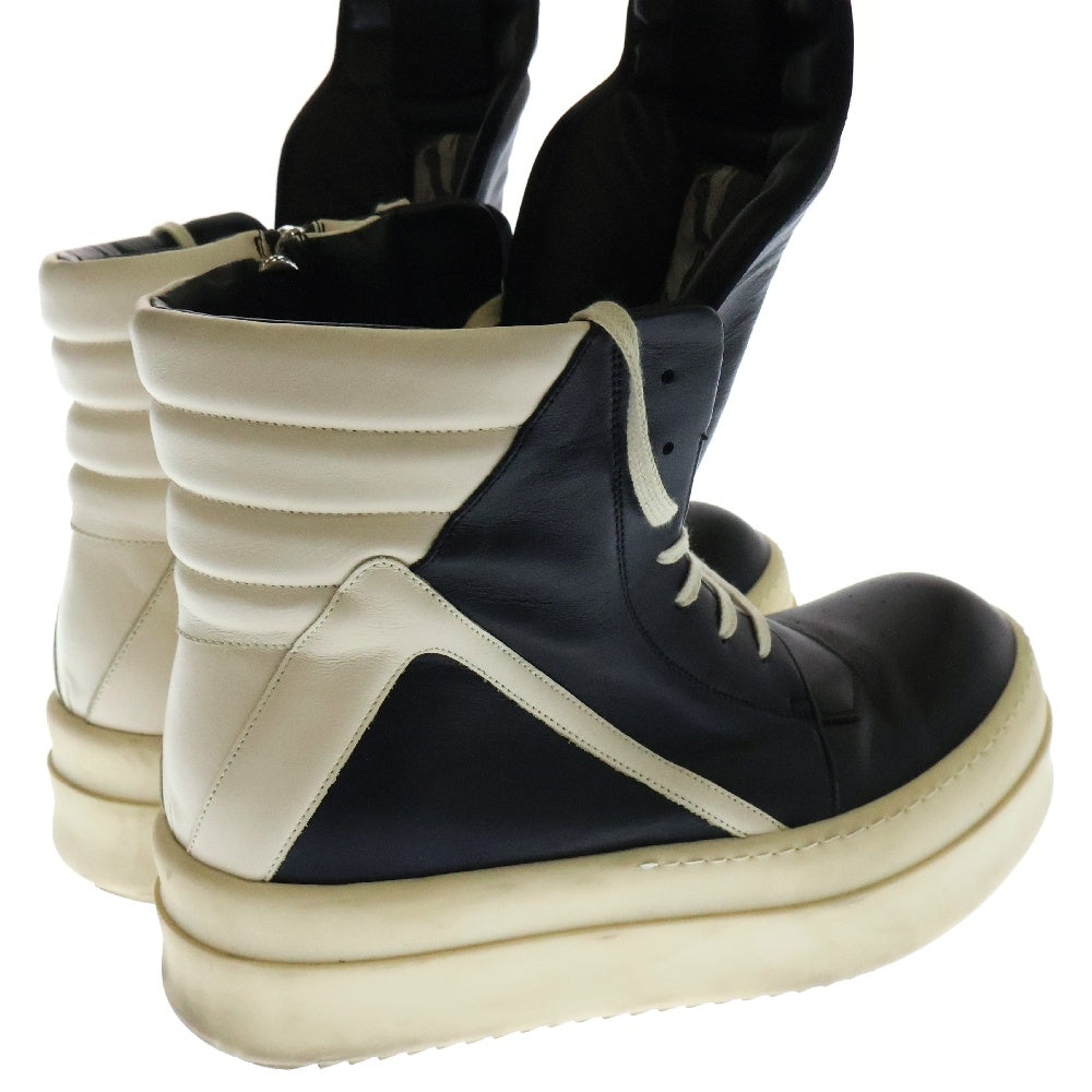 Rick Owens(リックオウエンス) MEGA BUMPER GEOBASKET メガバンパー ジオバスケット レザーハイカットスニーカー ブラック