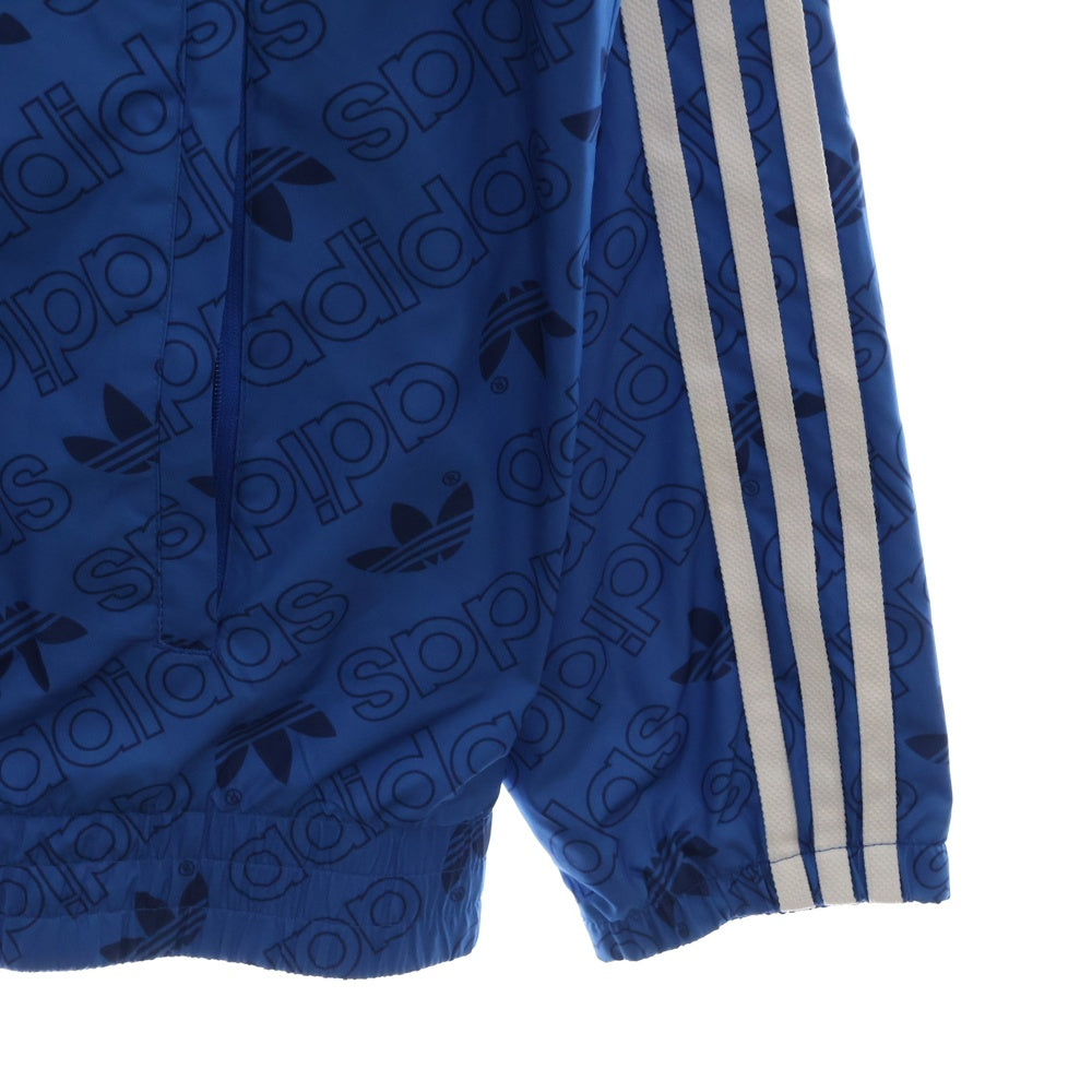 adidas Originals(アディダスオリジナルス) MONO WINDBREAKER モノ ウィンドブレーカー ロゴ総柄 ジャケット ブルー ED7046