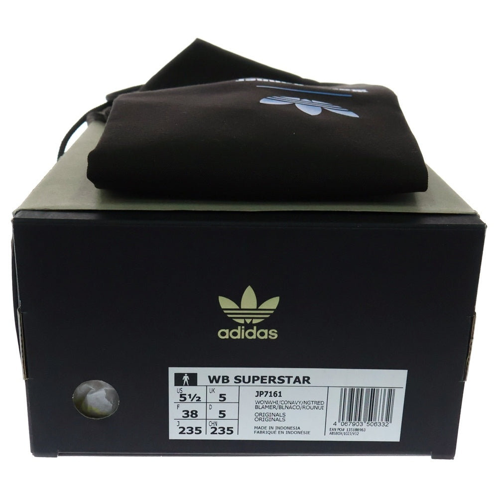 adidas Originals(アディダスオリジナルス) ×Wales Bonner Superstar ×ウェールズボナー スーパースター ローカットスニーカー ホワイト/ネイビー US5.5/23.5cm JP7161