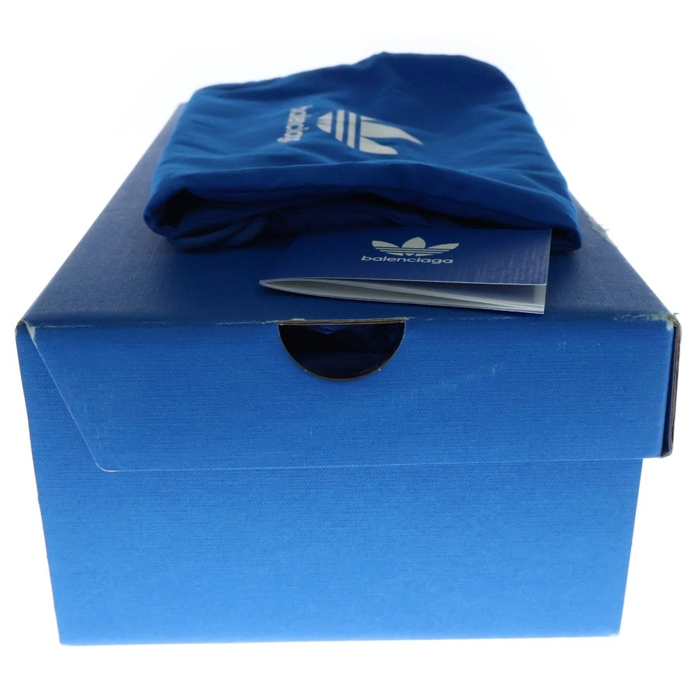 BALENCIAGA(バレンシアガ) 22AW×adidas STAN SMITH アディダス スタンスミス ヴィンテージ ダメージ加工 ローカットスニーカー レディース ホワイト/ブラック US8/24cm 721836 WBDV338