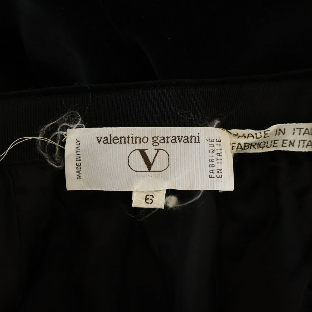 valentino garavan(ヴァレンティノガラヴァーニ) ベロア ミドル丈 スカート レディース ブラック