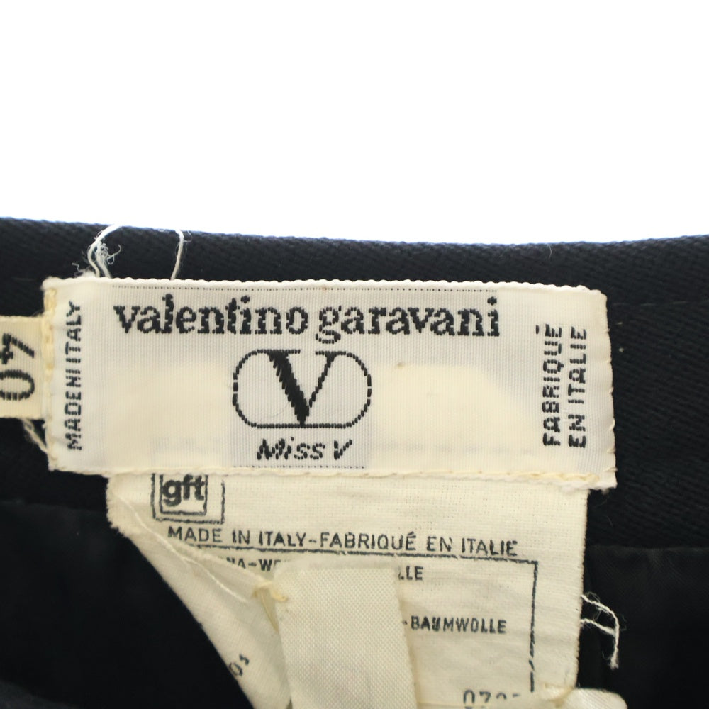 valentino garavan(ヴァレンティノガラヴァーニ) ミドル丈 ウール スカート レディース ブラック