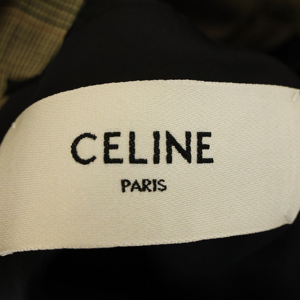 CELINE(セリーヌ) ウールチェックテーラードジャケット レディース ベージュ 2V49F012J