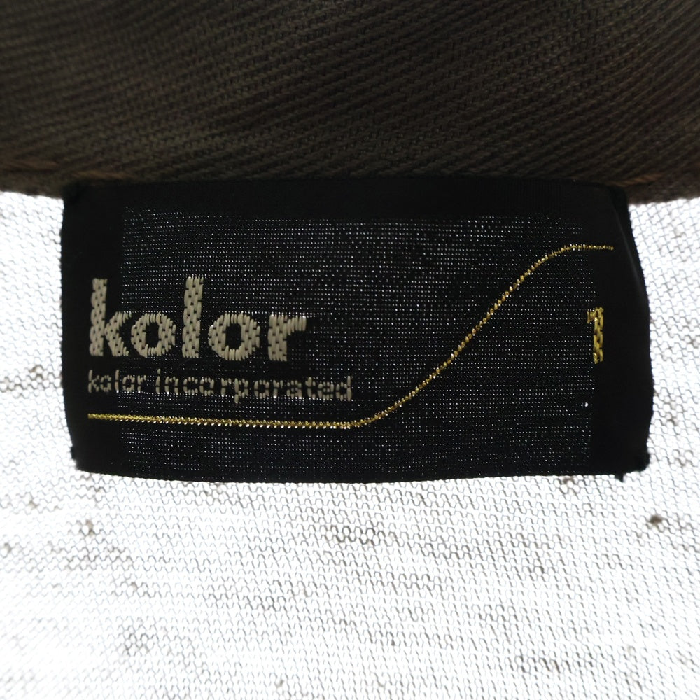kolor(カラー) 11SS エステルリネン ビーズ刺繍カーディガン レディース ブラウン 11SCM-T09203