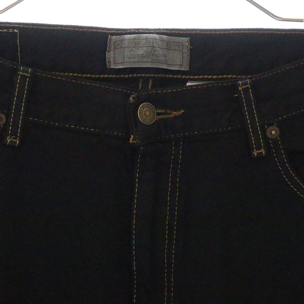 Levi's SIGNATURE(リーバイスシグネチャー) ブラウンステッチ ストレートデニムパンツ ブラック