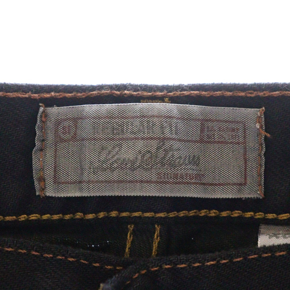 Levi's SIGNATURE(リーバイスシグネチャー) ブラウンステッチ ストレートデニムパンツ ブラック
