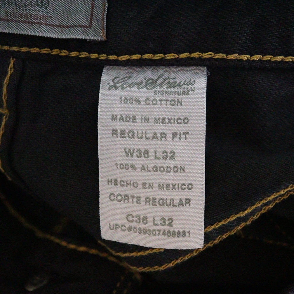 Levi's SIGNATURE(リーバイスシグネチャー) ブラウンステッチ ストレートデニムパンツ ブラック