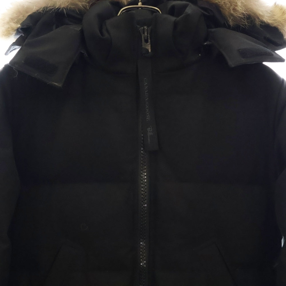 CANADA GOOSE(カナダグース) × RON HERMAN ファーフード付 ロングダウンコート ブラック レディース 3035LAH