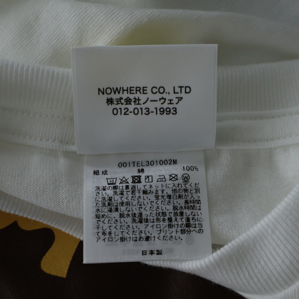 A BATHING APE(アベイシングエイプ) BY BATHING APE TEE フロントプリント クルーネック半袖Tシャツカットソー ホワイト 001TEL301002M