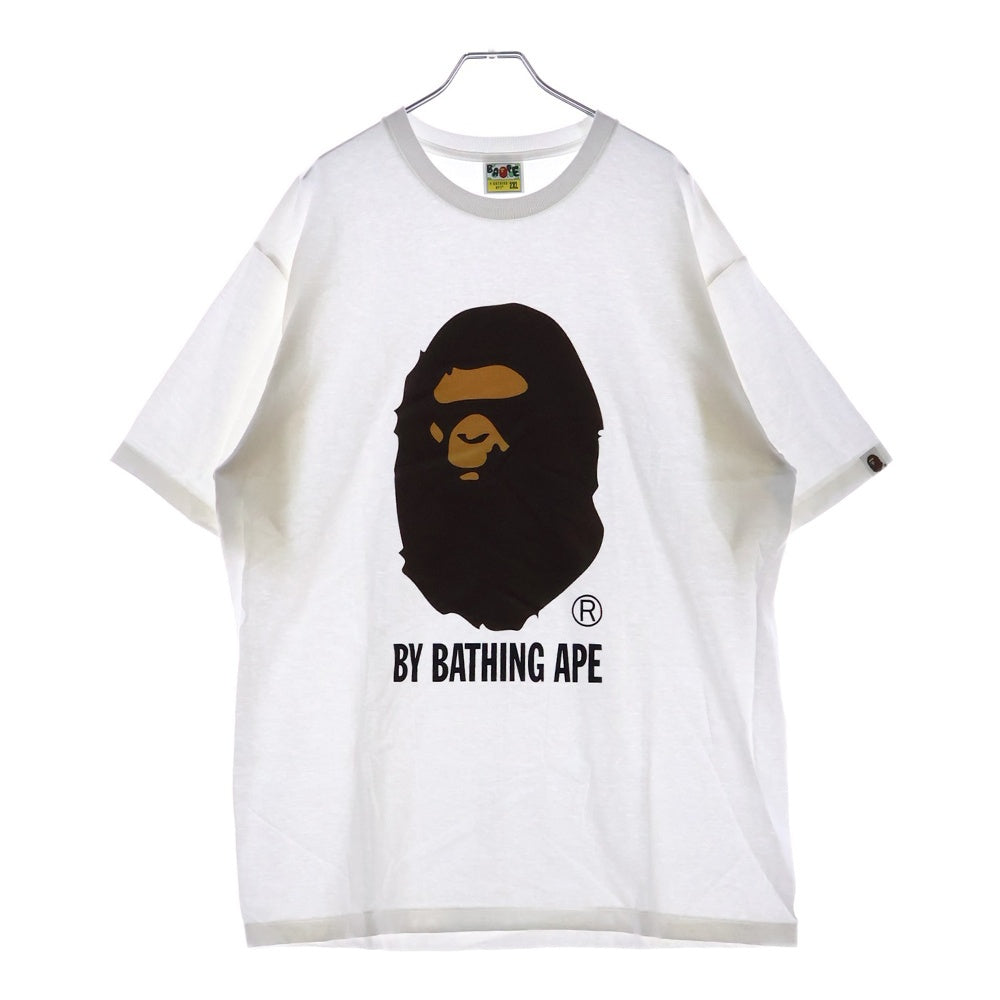 A BATHING APE(アベイシングエイプ) BY BATHING APE TEE フロントプリント クルーネック半袖Tシャツカットソー ホワイト 001TEL301002M
