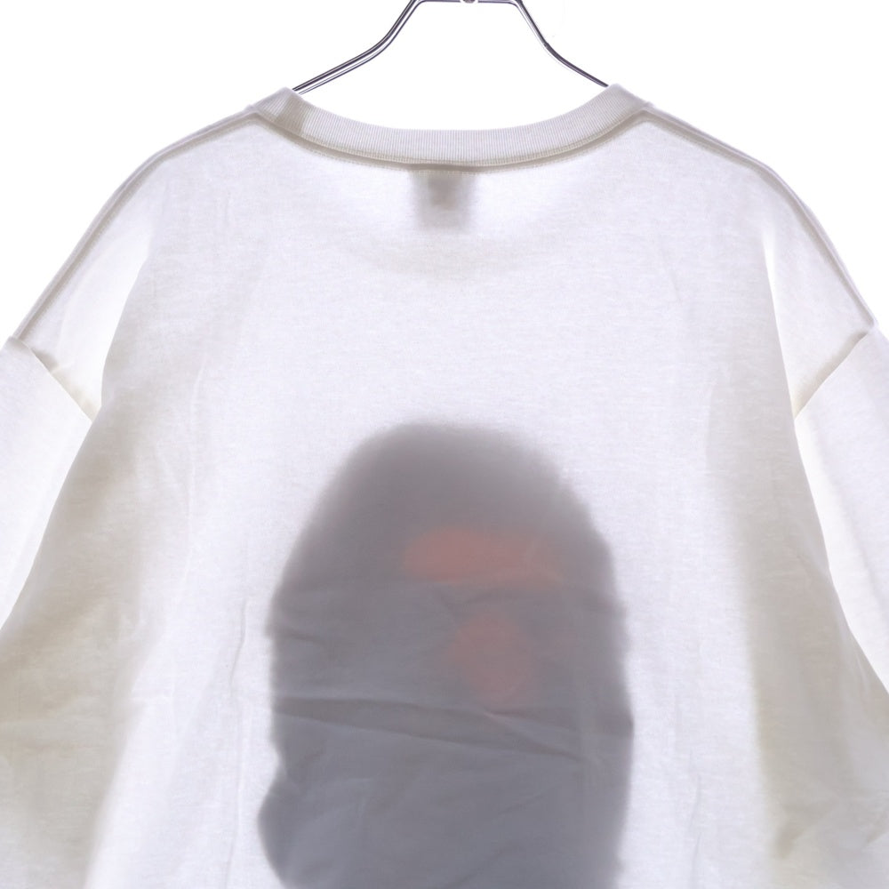 A BATHING APE(アベイシングエイプ) BY BATHING APE TEE フロントプリント クルーネック半袖Tシャツカットソー ホワイト 001TEL301002M