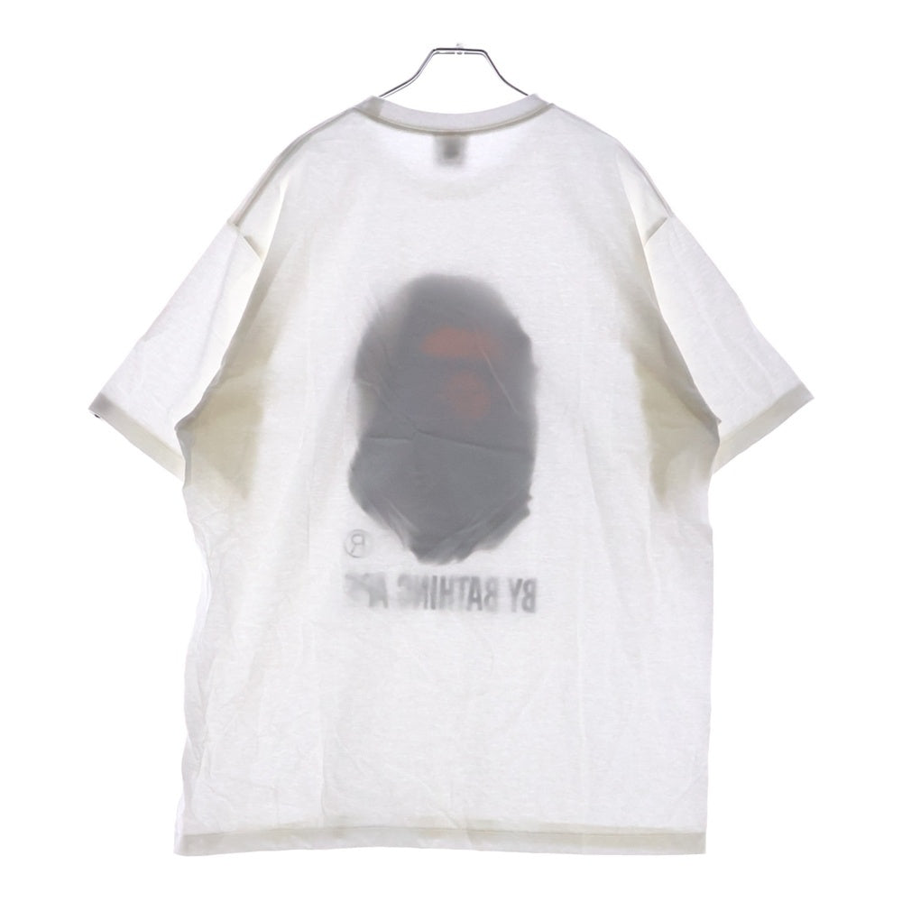 A BATHING APE(アベイシングエイプ) BY BATHING APE TEE フロントプリント クルーネック半袖Tシャツカットソー ホワイト 001TEL301002M