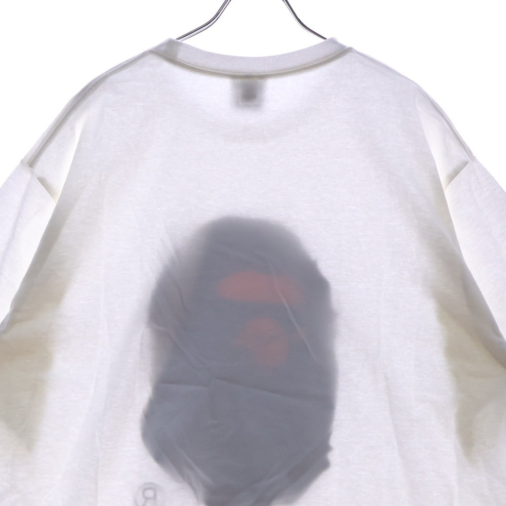 A BATHING APE(アベイシングエイプ) BY BATHING APE TEE フロントプリント クルーネック半袖Tシャツカットソー ホワイト 001TEL301002M