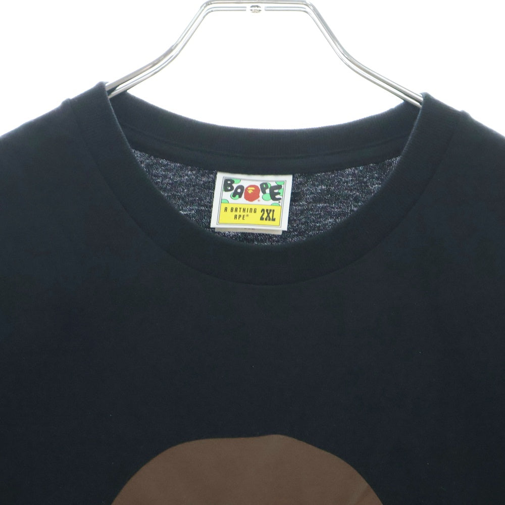 A BATHING APE(アベイシングエイプ) BY BATHING APE TEE フロントプリント クルーネック半袖Tシャツカットソー ブラック 001TEL301002M