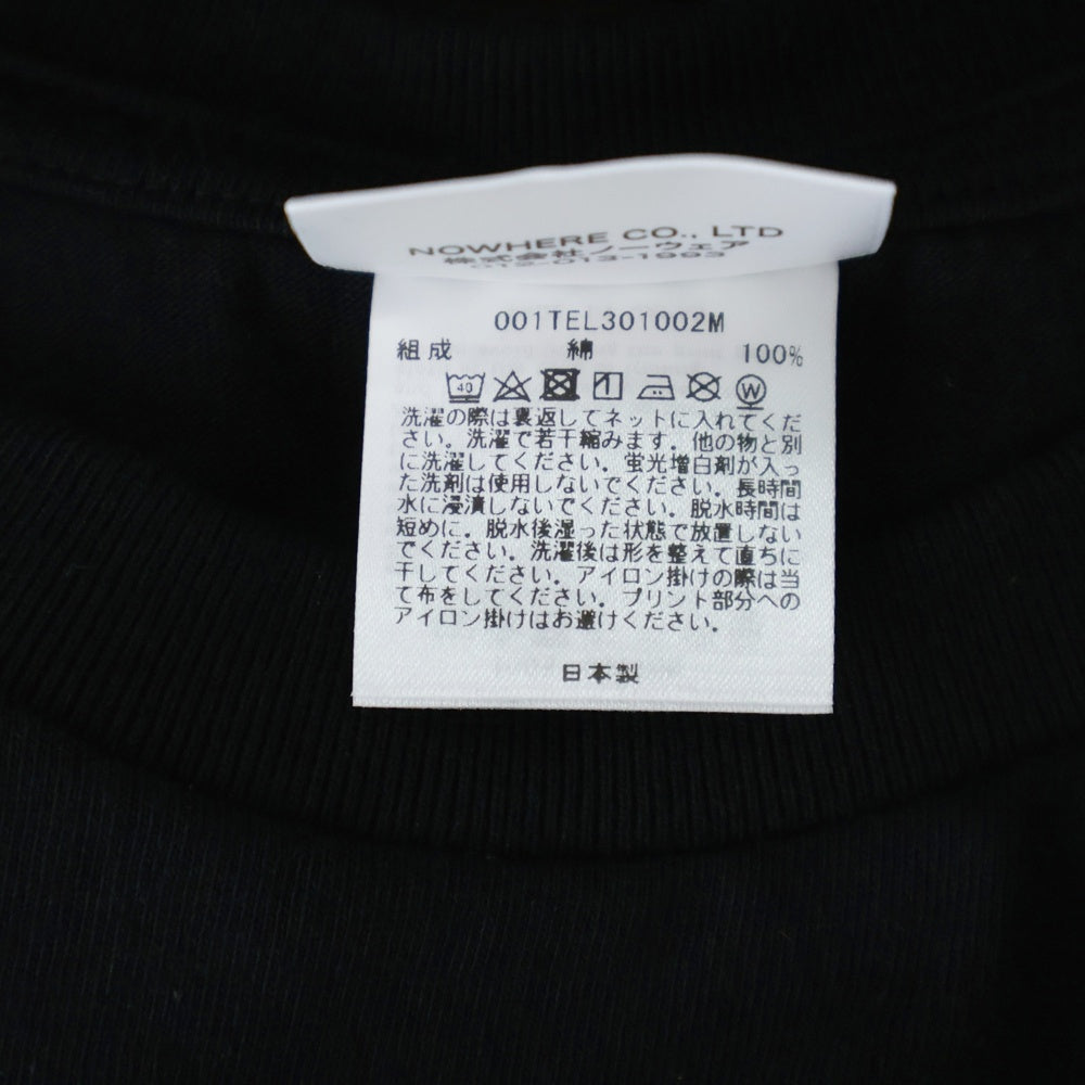 A BATHING APE(アベイシングエイプ) BY BATHING APE TEE フロントプリント クルーネック半袖Tシャツカットソー ブラック 001TEL301002M