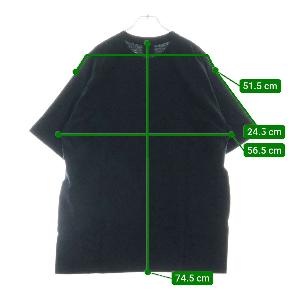 A BATHING APE(アベイシングエイプ) BY BATHING APE TEE フロントプリント クルーネック半袖Tシャツカットソー ブラック 001TEL301002M
