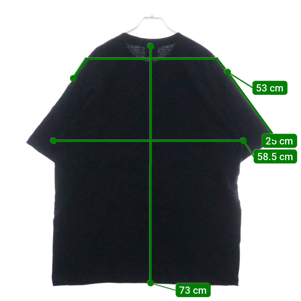 A BATHING APE(アベイシングエイプ) BY BATHING APE TEE フロントプリント クルーネック半袖Tシャツカットソー ブラック 001TEL301002M