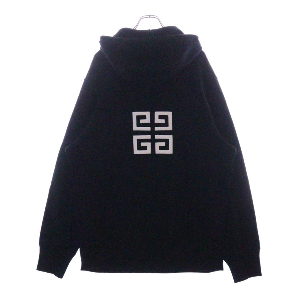 GIVENCHY(ジバンシィ) ロゴ刺?オーバーサイズ プルオーバーパーカー フーディ ブラック BMJ0CQ3Y6V