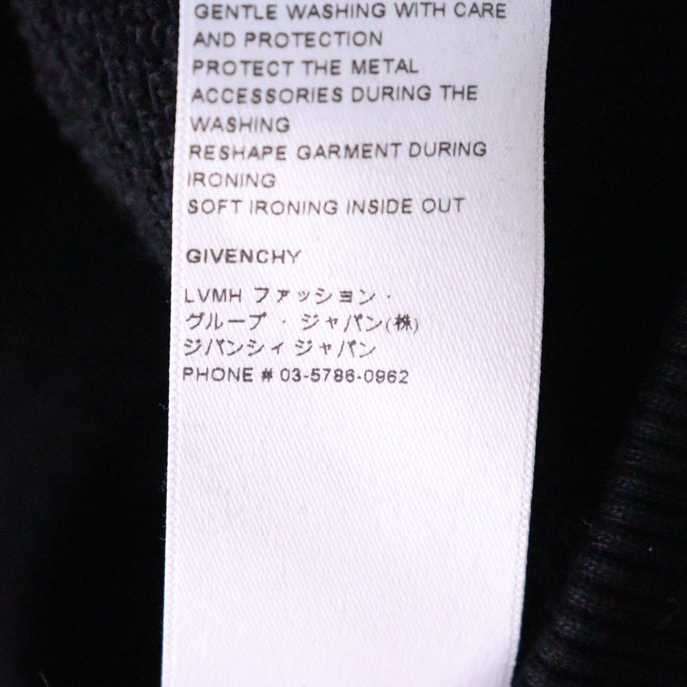 GIVENCHY(ジバンシィ) ロゴ刺?オーバーサイズ プルオーバーパーカー フーディ ブラック BMJ0CQ3Y6V