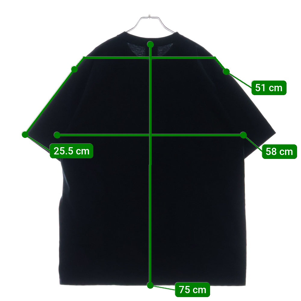 A BATHING APE(アベイシングエイプ) BY BATHING APE TEE フロントプリント クルーネック半袖Tシャツカットソー ブラック 001TEL301002M