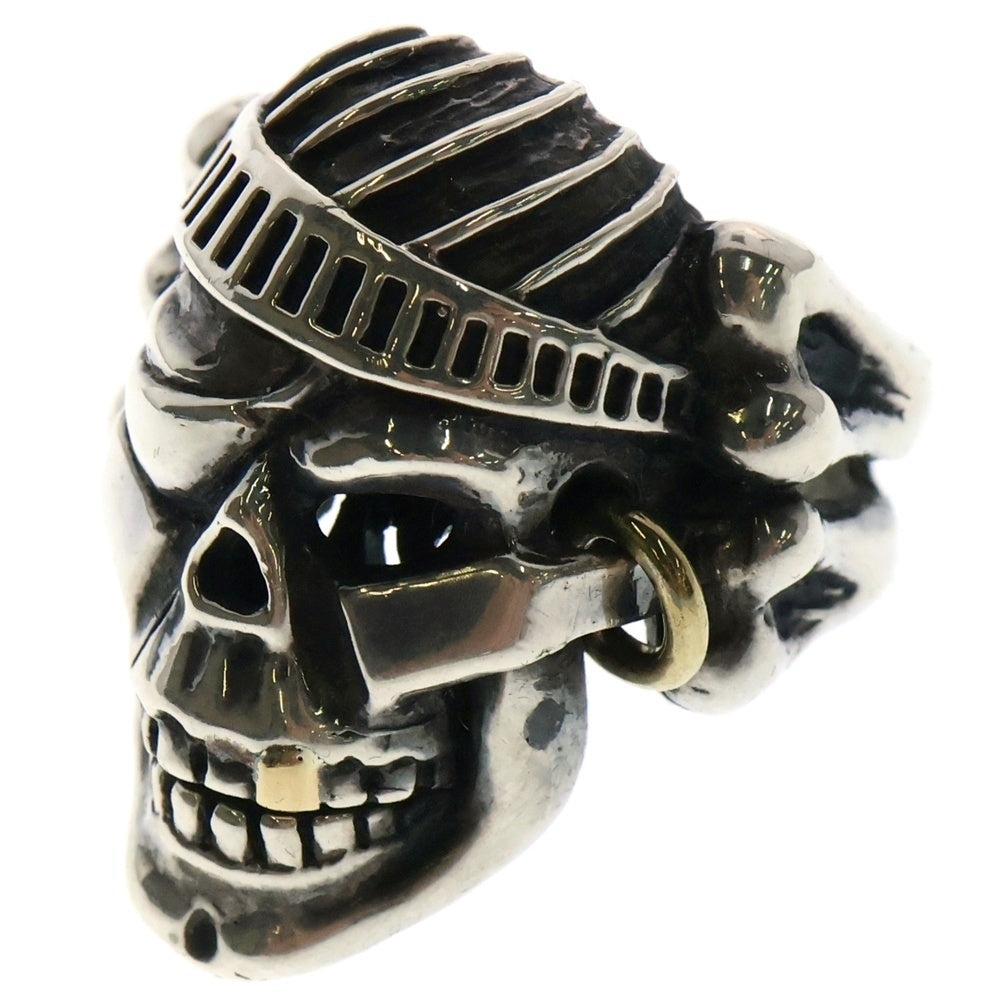 Leathers and Treasures(レザーズアンドトレジャーズ) pirates w/18k Earings & Tooth Ring パイレーツ スカルリング
