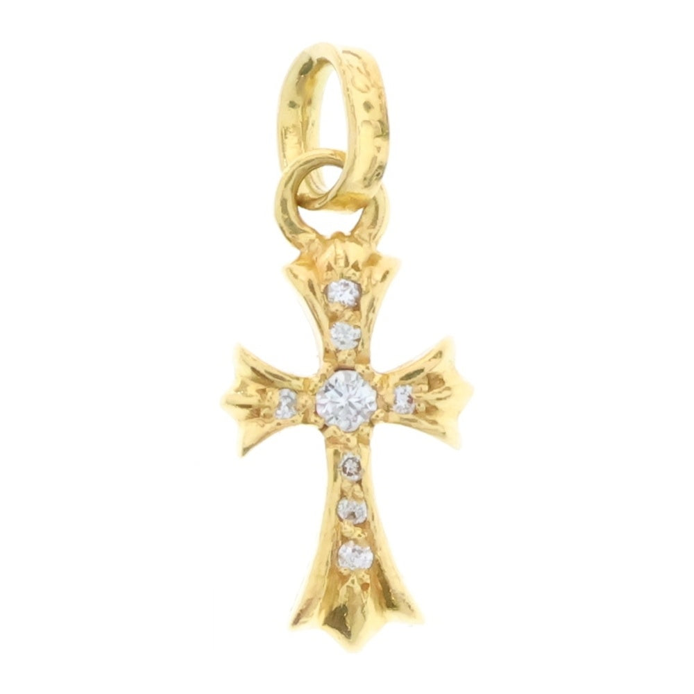 CHROME HEARTS(クロムハーツ) 22K CRS BBYFAT P/DIA ベイビーファットクロス PAVEダイヤ ペンダントトップ ゴールド BCA035