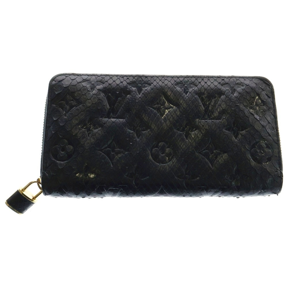 LOUIS VUITTON(ルイヴィトン) ジッピーロングウォレット エキゾチックレザー ラウンド長財布 ブラック N80686
