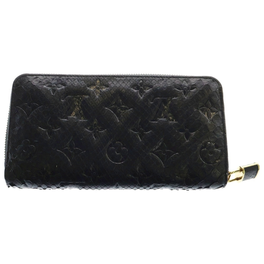 LOUIS VUITTON(ルイヴィトン) ジッピーロングウォレット エキゾチックレザー ラウンド長財布 ブラック N80686