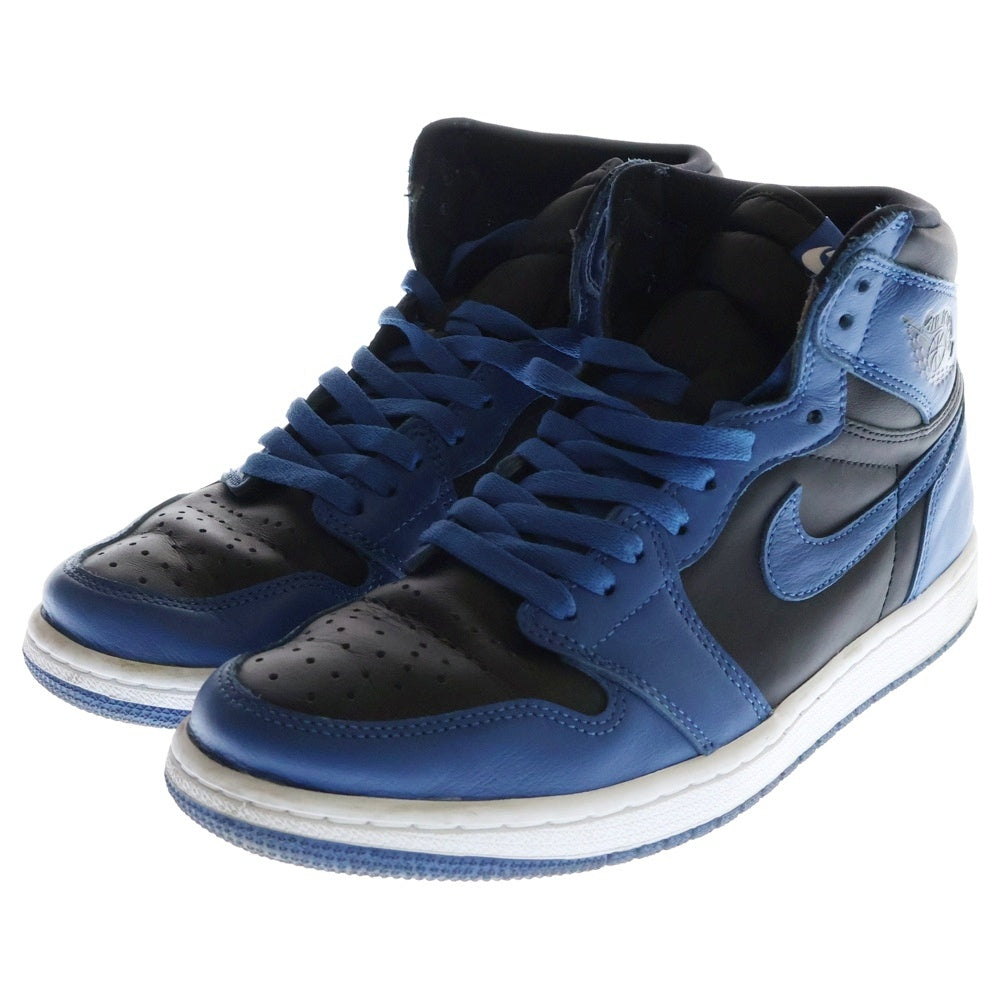 NIKE(ナイキ) Air Jordan 1 Retro High OG Dark Marina Blue エアジョーダン 1 レトロ OG ダークマリーナブルー ハイカットスニーカー ブラック/ブルー US9/27cm 555088-404
