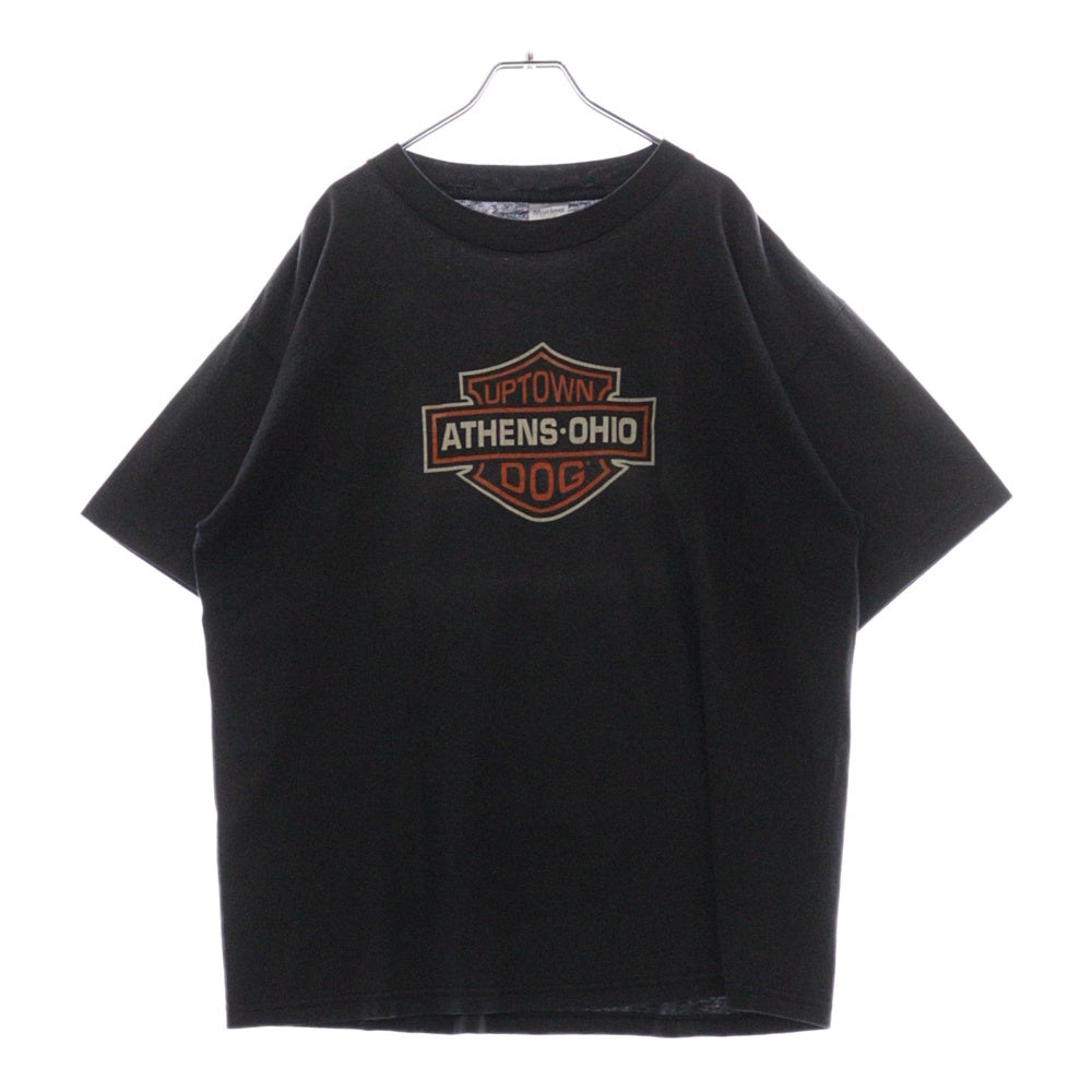 VINTAGE(ヴィンテージ) 90s ATHENS OHIO UOTOWN DOG アセンズ オハイオ州 クルーネック半袖Tシャツカットソー グレー