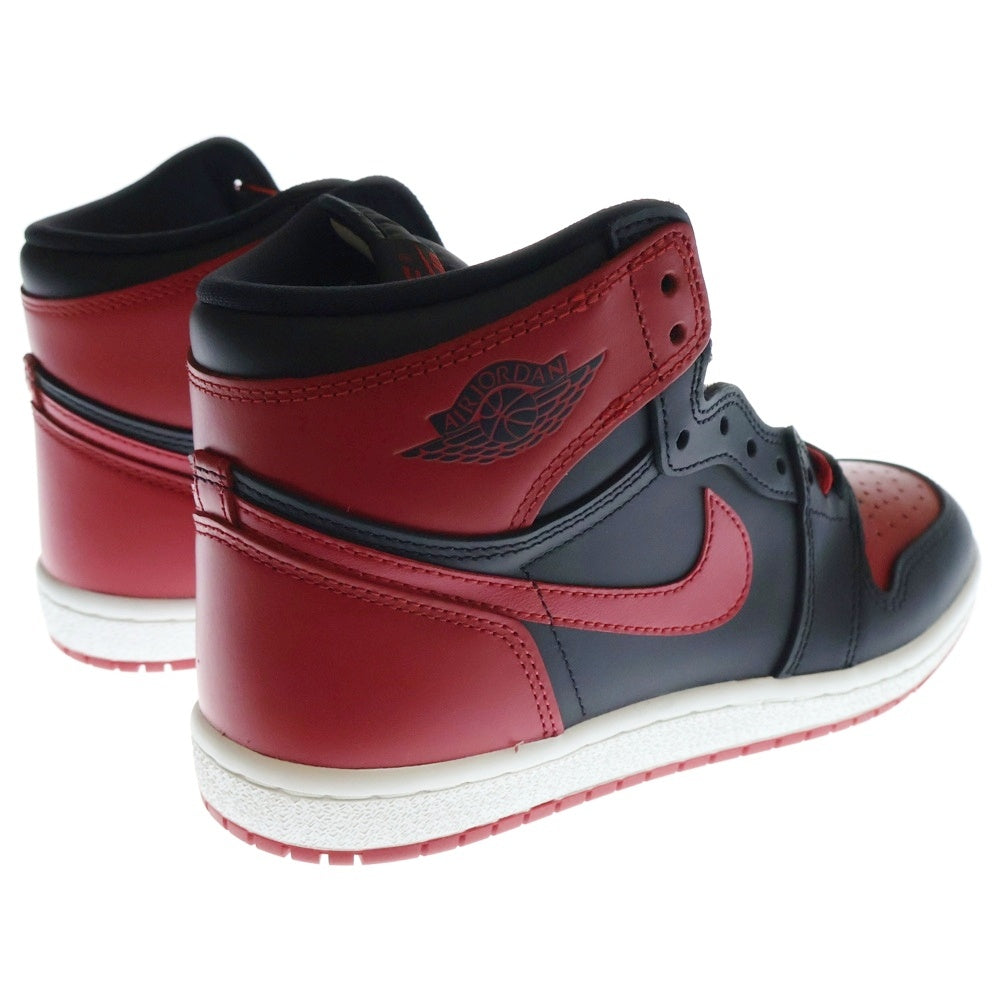 NIKE(ナイキ) AIR JORDAN1 HIGH 85 BRED(2025) HV6674-067 エアジョーダン1 ブレッド ハイカットスニーカー ブラック/レッド US7.5/25.5cm