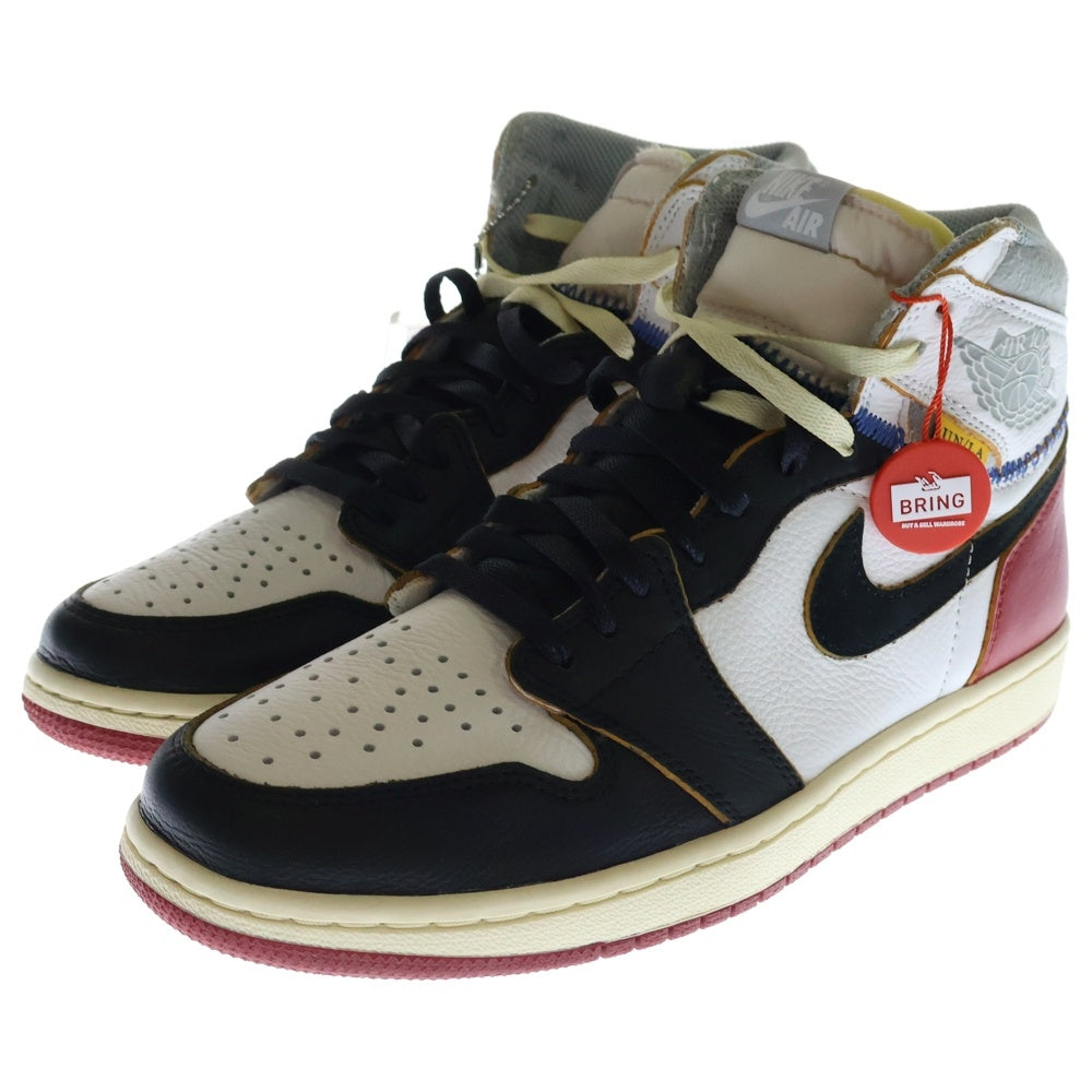 NIKE(ナイキ) ×UNION AIR JORDAN 1 RETRO HI NRG BV1300-106 ユニオン エアジョーダン1 ハイカットスニーカー ブラック/レッド/ホワイト US8.5/26.5cm