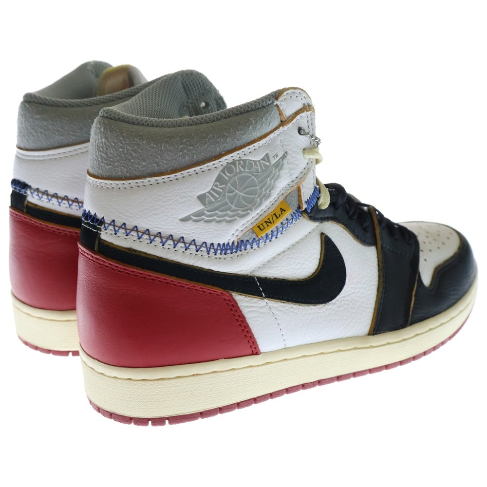NIKE(ナイキ) ×UNION AIR JORDAN 1 RETRO HI NRG BV1300-106 ユニオン エアジョーダン1 ハイカットスニーカー ブラック/レッド/ホワイト US8.5/26.5cm